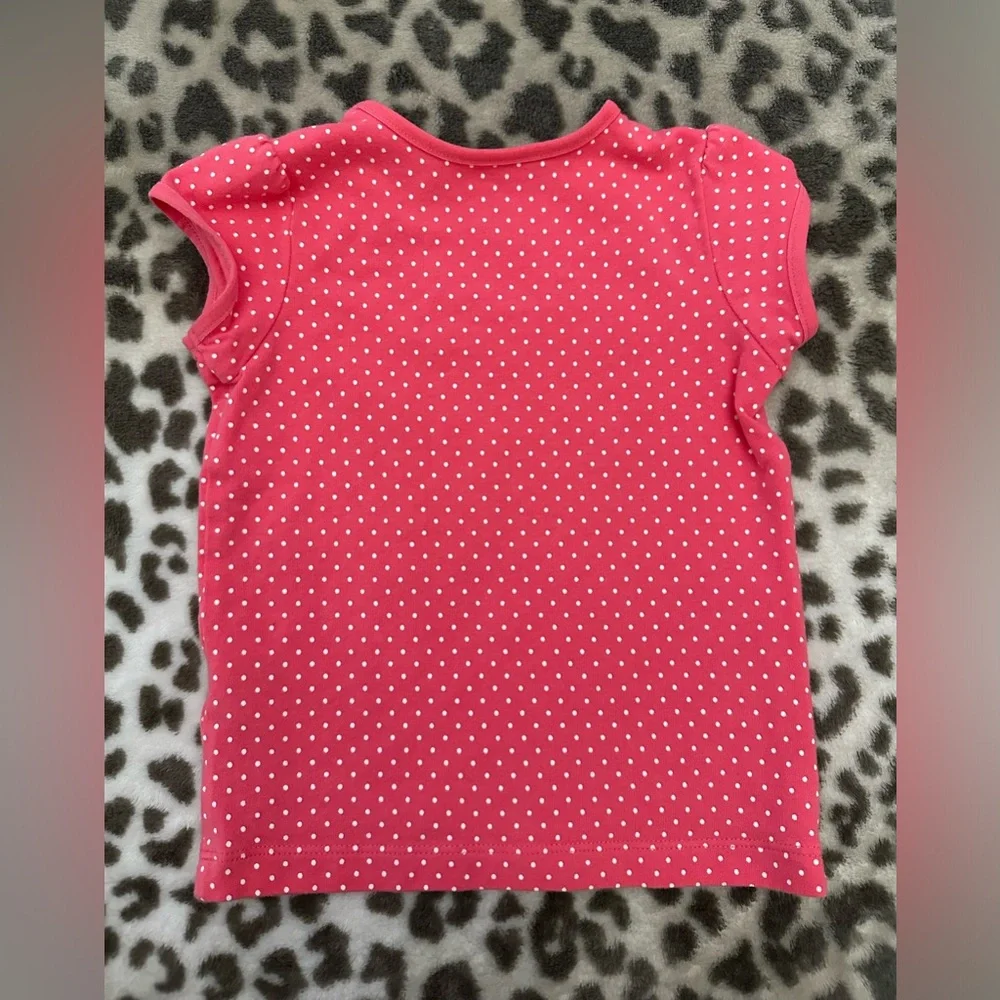 Carter’s Polka Dot Graphic Tee in Pink Size 12 months